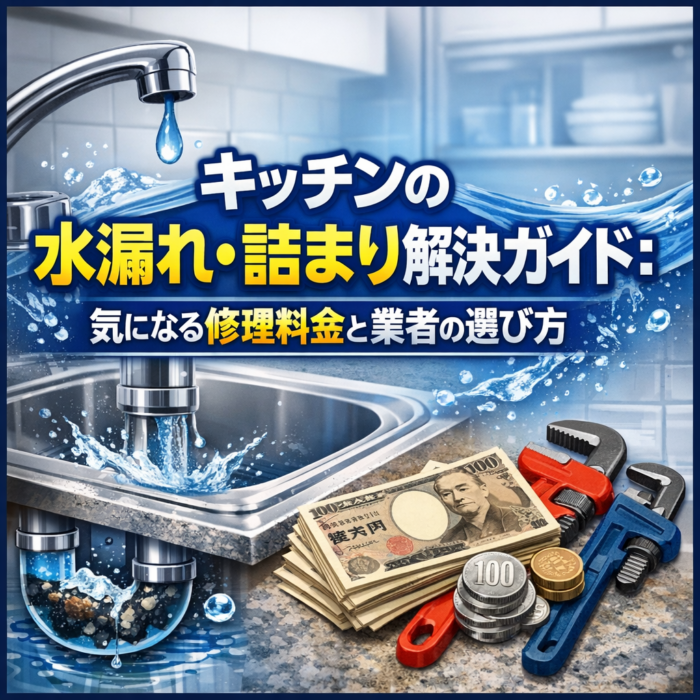 キッチンの水漏れ・詰まり解決ガイド：気になる修理料金と業者の選び方